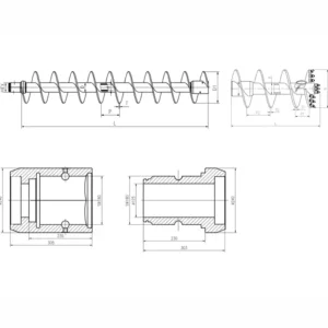 Continuous flight auger drilling (CFA) in construction