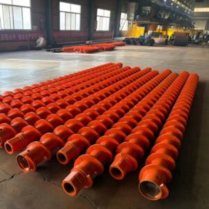Continuous flight auger drilling (CFA) in construction