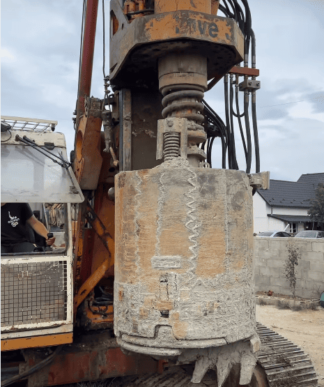 Soil Bucket working on the construction site