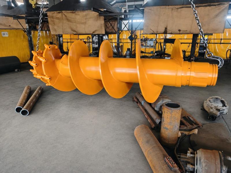 Bullet Teeth on Continuous flight auger